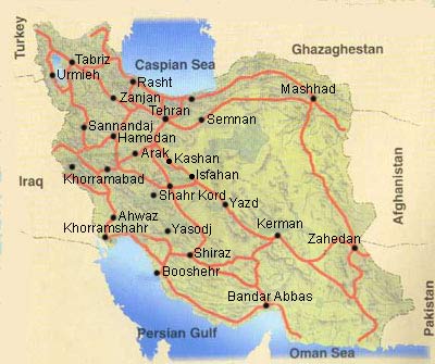 Mappa dell'Iran
